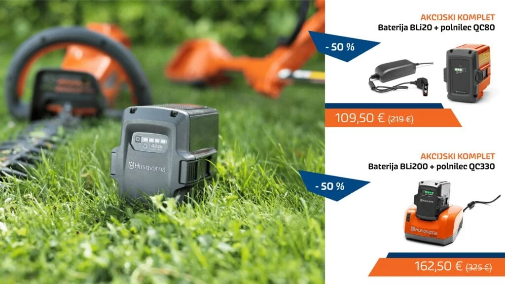 Jesenska akcija Husqvarna - akumulatorski program husqvarna - TMS Brežice